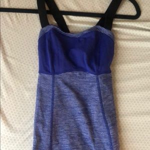 Lululemon blue workout tank top